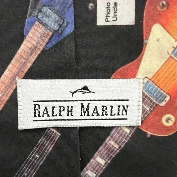 Ralph Marlin | “Guitar II” mens tie. - Picture 5 of 9
